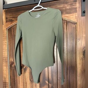 nuuds Olive Long Sleeve Bodysuit
